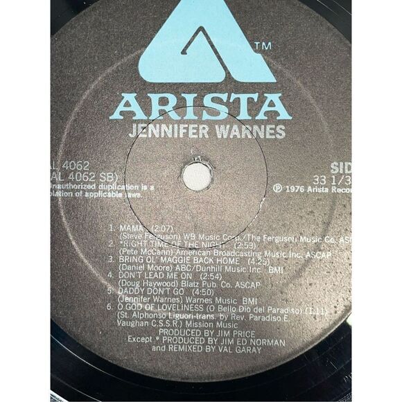 Jennifer Warnes Vinyl Record - Picture 4 of 6